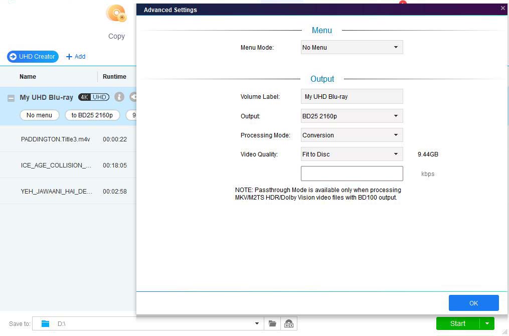 Step2 of create UHD