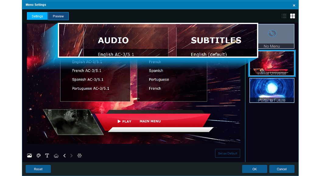 menu design