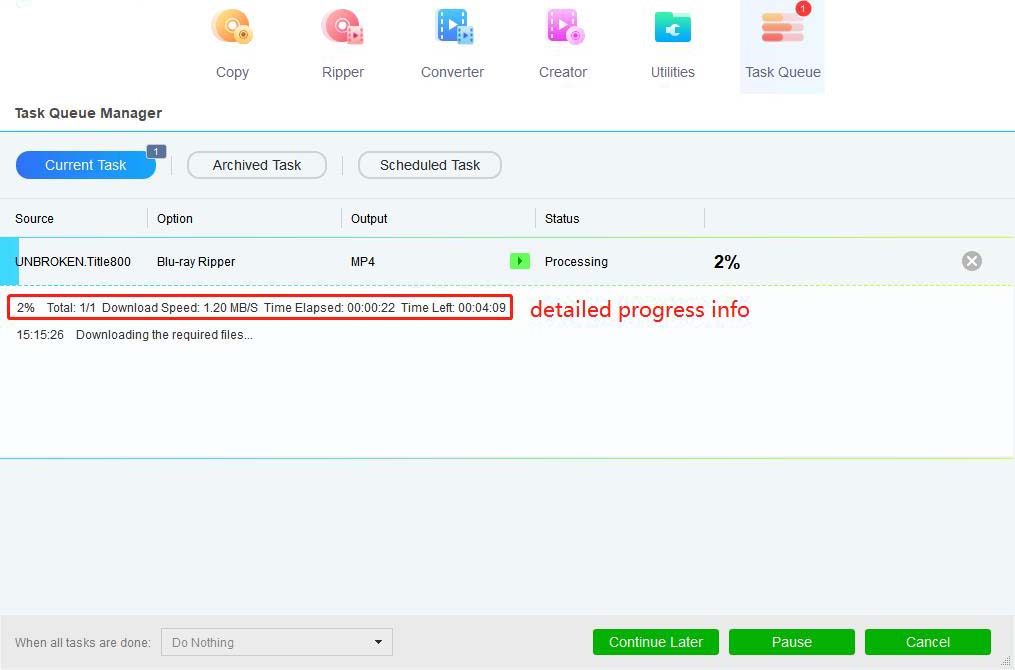 Step3 of ripping and converting blu-ray to mkv